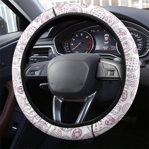 Manly Warringah Sea Eagles Steering Wheel Cover Easter Mascot - Colorful Eggs Cartoon Style