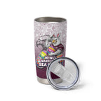 Personalized Manly Warringah Sea Eagles Tumbler Cup Easter Mascot - Colorful Eggs Cartoon Style