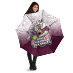 Personalized Manly Warringah Sea Eagles Umbrella Easter Mascot - Colorful Eggs Cartoon Style