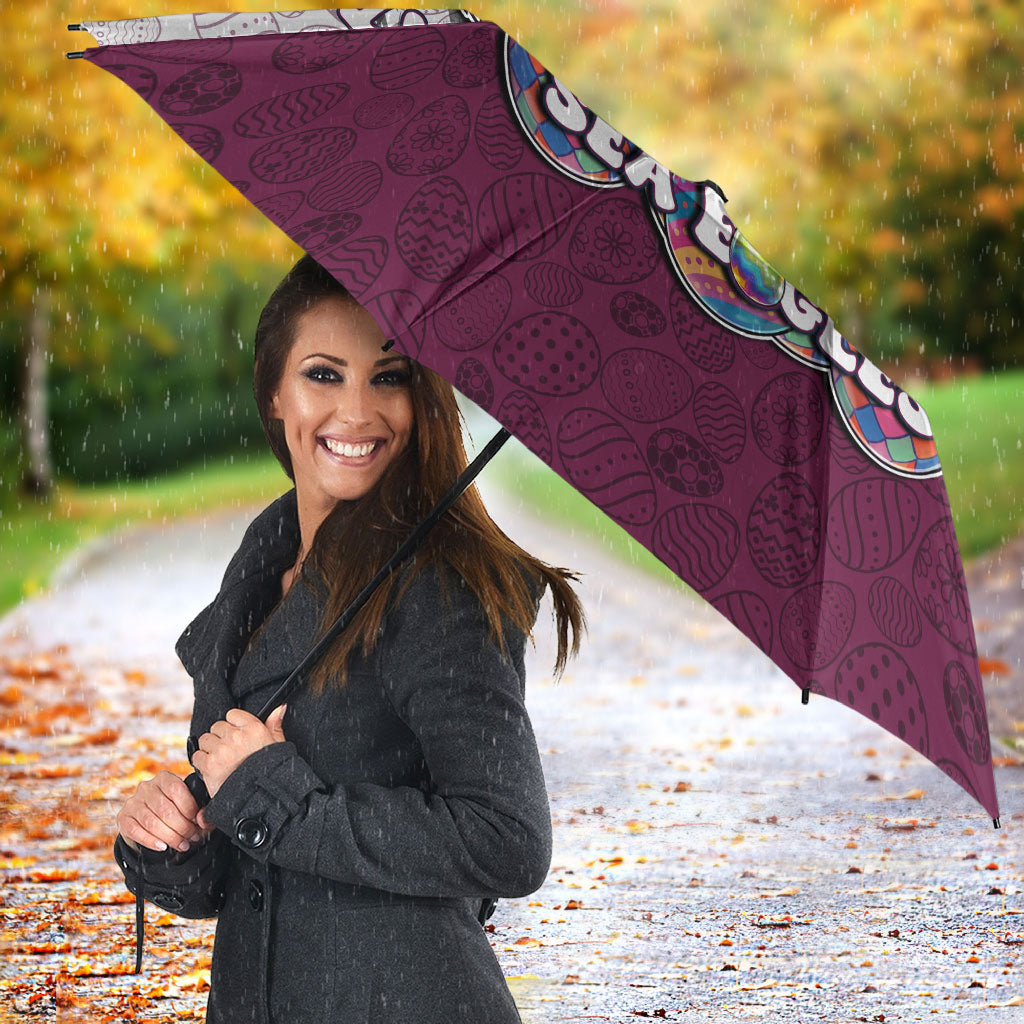 Personalized Manly Warringah Sea Eagles Umbrella Easter Mascot - Colorful Eggs Cartoon Style