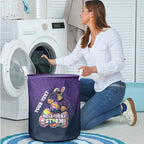 Personalized Melbourne Storm Laundry Basket Easter Mascot - Colorful Eggs Cartoon Style