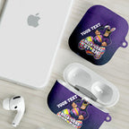 Personalized Melbourne Storm AirPods Case Easter Mascot - Colorful Eggs Cartoon Style