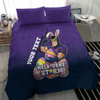 Personalized Melbourne Storm Bedding Set Easter Mascot - Colorful Eggs Cartoon Style