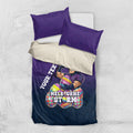 Personalized Melbourne Storm Bedding Set Easter Mascot - Colorful Eggs Cartoon Style
