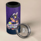 Personalized Melbourne Storm 4 in 1 Can Cooler Tumbler Easter Mascot - Colorful Eggs Cartoon Style
