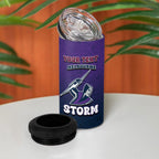 Personalized Melbourne Storm 4 in 1 Can Cooler Tumbler Easter Mascot - Colorful Eggs Cartoon Style