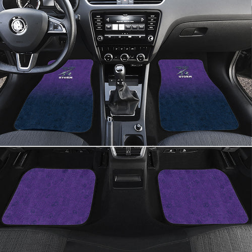 Personalized Melbourne Storm Car Mats Easter Mascot - Colorful Eggs Cartoon Style