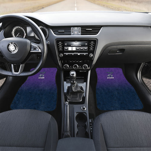 Personalized Melbourne Storm Car Mats Easter Mascot - Colorful Eggs Cartoon Style