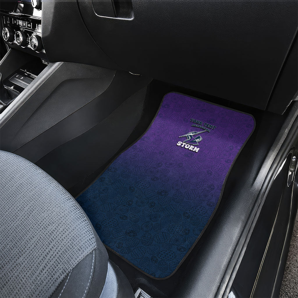 Personalized Melbourne Storm Car Mats Easter Mascot - Colorful Eggs Cartoon Style