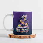 Personalized Melbourne Storm Ceramic Mug Easter Mascot - Colorful Eggs Cartoon Style