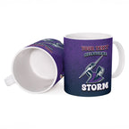 Personalized Melbourne Storm Ceramic Mug Easter Mascot - Colorful Eggs Cartoon Style