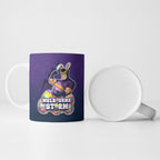 Personalized Melbourne Storm Ceramic Mug Easter Mascot - Colorful Eggs Cartoon Style