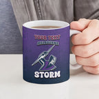 Personalized Melbourne Storm Ceramic Mug Easter Mascot - Colorful Eggs Cartoon Style