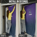 Personalized Melbourne Storm Door Cover Easter Mascot - Colorful Eggs Cartoon Style