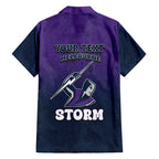 Personalized Melbourne Storm Family Matching Off Shoulder Maxi Dress and Hawaiian Shirt Easter Mascot - Colorful Eggs Cartoon Style