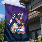 Personalized Melbourne Storm Garden Flag Easter Mascot - Colorful Eggs Cartoon Style