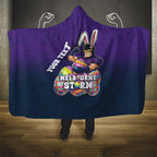 Personalized Melbourne Storm Hooded Blanket Easter Mascot - Colorful Eggs Cartoon Style