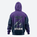 Personalized Melbourne Storm Hoodie Easter Mascot - Colorful Eggs Cartoon Style