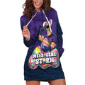 Personalized Melbourne Storm Hoodie Dress Easter Mascot - Colorful Eggs Cartoon Style