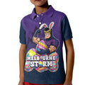 Personalized Melbourne Storm Kid Polo Shirt Easter Mascot - Colorful Eggs Cartoon Style