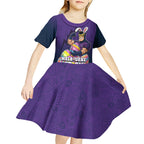 Personalized Melbourne Storm Kid Short Sleeve Dress Easter Mascot - Colorful Eggs Cartoon Style