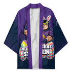 Personalized Melbourne Storm Kimono Easter Mascot - Colorful Eggs Cartoon Style
