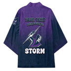 Personalized Melbourne Storm Kimono Easter Mascot - Colorful Eggs Cartoon Style