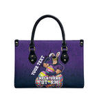 Personalized Melbourne Storm Leather Bag Easter Mascot - Colorful Eggs Cartoon Style
