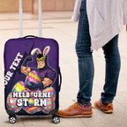 Personalized Melbourne Storm Luggage Cover Easter Mascot - Colorful Eggs Cartoon Style