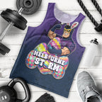 Personalized Melbourne Storm Men Tank Top Easter Mascot - Colorful Eggs Cartoon Style