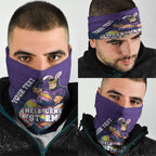 Personalized Melbourne Storm Neck Gaiter Easter Mascot - Colorful Eggs Cartoon Style