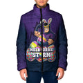 Personalized Melbourne Storm Padded Jacket Easter Mascot - Colorful Eggs Cartoon Style