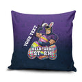 Personalized Melbourne Storm Pillow Cover Easter Mascot - Colorful Eggs Cartoon Style