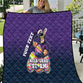 Personalized Melbourne Storm Quilt Easter Mascot - Colorful Eggs Cartoon Style