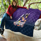 Personalized Melbourne Storm Quilt Easter Mascot - Colorful Eggs Cartoon Style