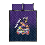 Personalized Melbourne Storm Quilt Bed Set Easter Mascot - Colorful Eggs Cartoon Style