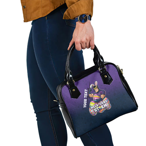 Personalized Melbourne Storm Shoulder Handbag Easter Mascot - Colorful Eggs Cartoon Style