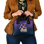 Personalized Melbourne Storm Shoulder Handbag Easter Mascot - Colorful Eggs Cartoon Style