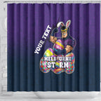 Personalized Melbourne Storm Shower Curtain Easter Mascot - Colorful Eggs Cartoon Style
