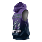 Personalized Melbourne Storm Sleeveless Hoodie Easter Mascot - Colorful Eggs Cartoon Style