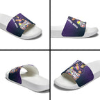 Personalized Melbourne Storm Slide Sandals Easter Mascot - Colorful Eggs Cartoon Style