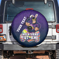 Personalized Melbourne Storm Spare Tire Cover Easter Mascot - Colorful Eggs Cartoon Style