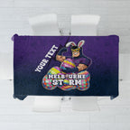 Personalized Melbourne Storm Tablecloth Easter Mascot - Colorful Eggs Cartoon Style