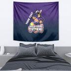 Personalized Melbourne Storm Tapestry Easter Mascot - Colorful Eggs Cartoon Style