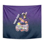Personalized Melbourne Storm Tapestry Easter Mascot - Colorful Eggs Cartoon Style