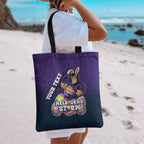 Personalized Melbourne Storm Tote Bag Easter Mascot - Colorful Eggs Cartoon Style