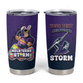 Personalized Melbourne Storm Tumbler Cup Easter Mascot - Colorful Eggs Cartoon Style