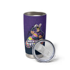 Personalized Melbourne Storm Tumbler Cup Easter Mascot - Colorful Eggs Cartoon Style
