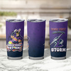 Personalized Melbourne Storm Tumbler Cup Easter Mascot - Colorful Eggs Cartoon Style