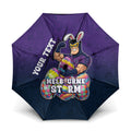 Personalized Melbourne Storm Umbrella Easter Mascot - Colorful Eggs Cartoon Style